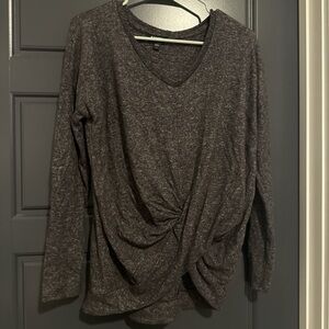 Express Charcoal V-Neck Sweater